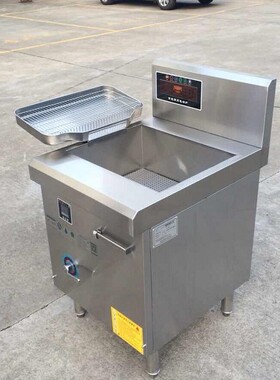 商用厨房设备方宁商用电磁炉油炸锅 不锈钢电磁炸炉 单缸油炸炉