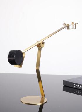 NTK轻奢色现代创意金金装属跷跷烛台饰餐摆件样板间客厅桌桌面装