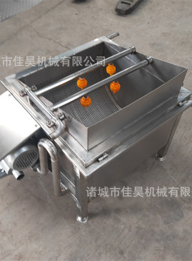 商用小型高压喷淋气泡果蔬清洗机手动翻筐食堂气泡洗菜机设备
