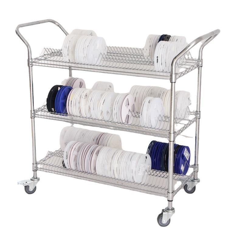 络架SMT料盘架防镀电贴片不静锈钢货架架带轮线653网置物架不锈钢 - 图3