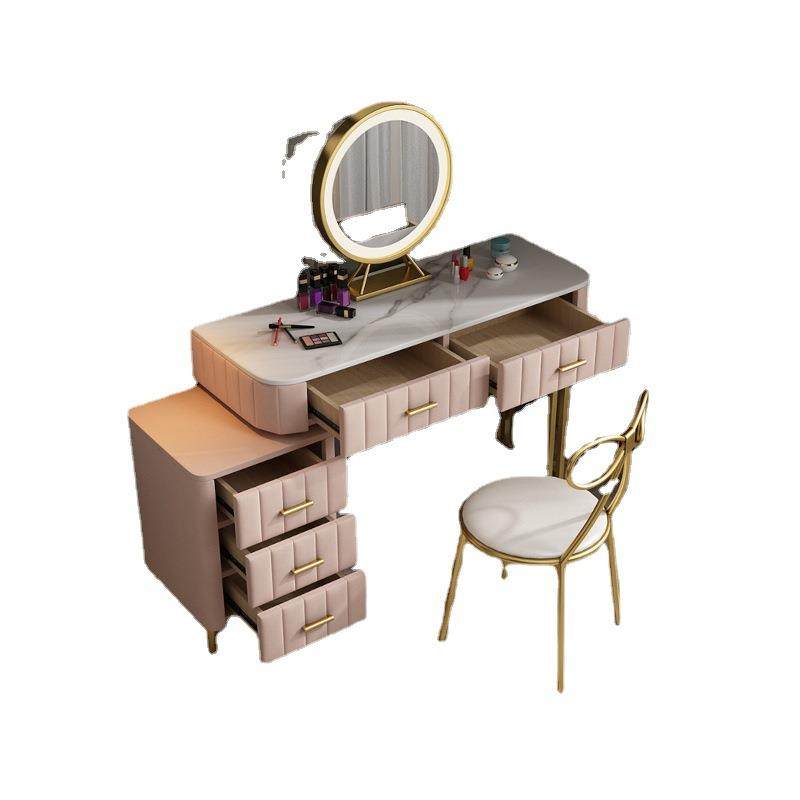 北欧风大理石梳妆桌椅套装卧室铁艺梳妆台小户型简约网红化妆台,淘宝优惠券,粉丝福利购,淘宝优惠卷