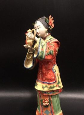 石湾陶瓷公仔  桌面摆件  时尚饰品  家居饰品 -仕女-