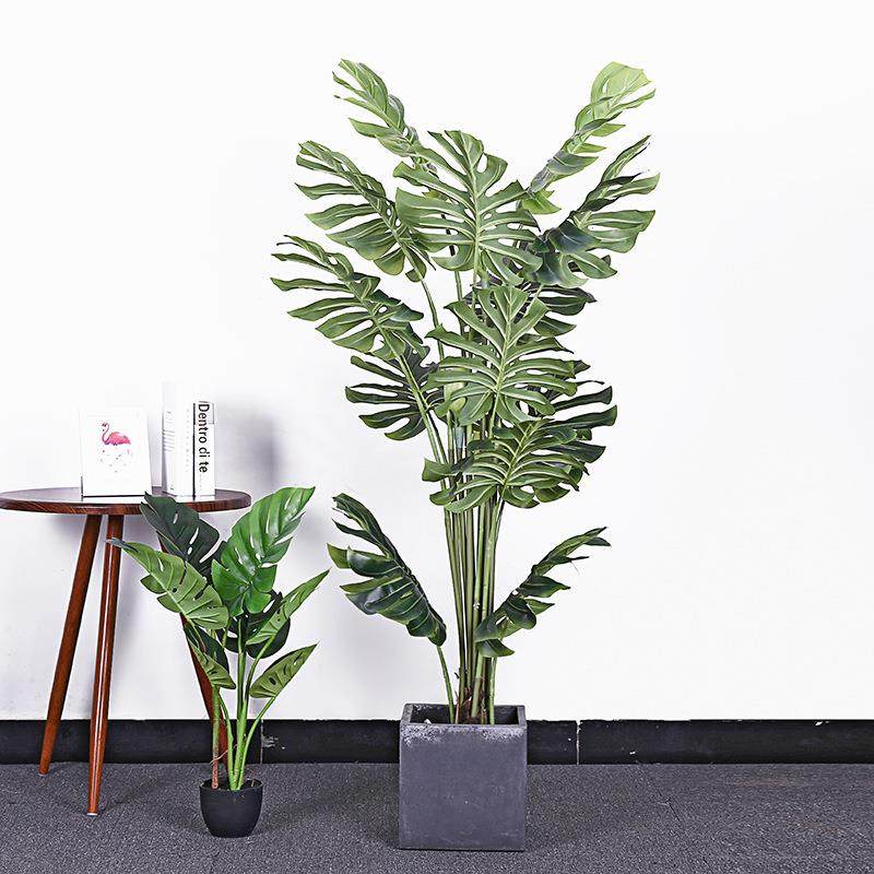 北欧仿真阔叶龟背大型绿植盆栽室内假树仿真树客厅造景橱落地摆设,淘宝优惠券,粉丝福利购,淘宝优惠卷