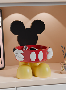 米奇入户钥匙收纳玄关摆件客厅茶几家居装饰品创意卡通高级感摆件