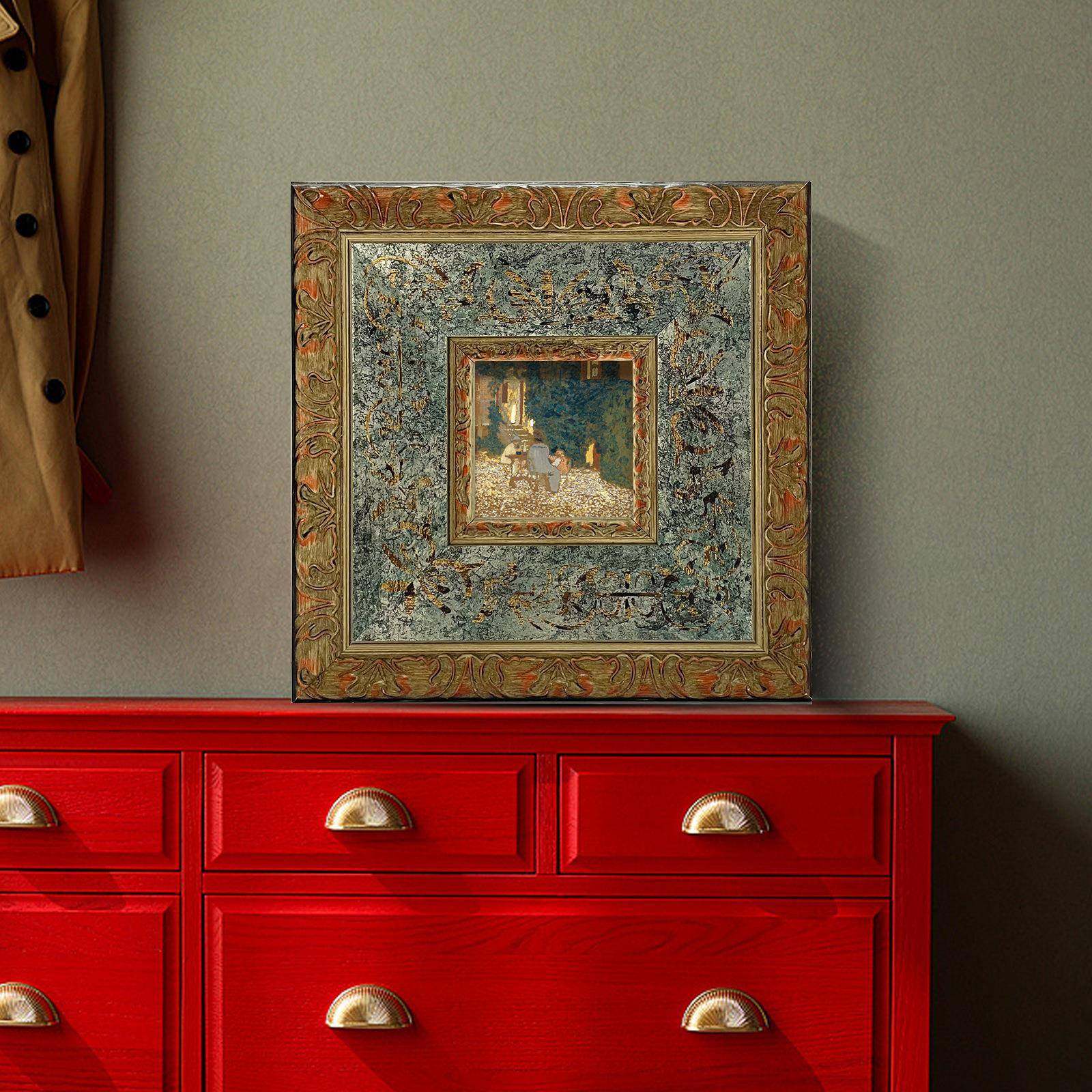 G12298-2框式做旧款复古实木尺印花油画空框装饰相框可变化寸裱自,淘宝优惠券,粉丝福利购,淘宝优惠卷