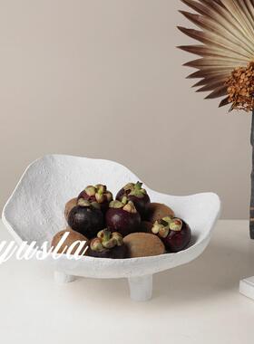 酒简约现干果盘摆件样板间客代厅店餐厅茶几收UBO纳水软果托盘装