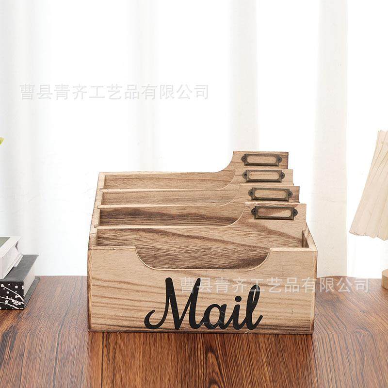 现货实木文件收纳架桌面文件收纳盒办公室整理架桌面整理收纳盒,淘宝优惠券,粉丝福利购,淘宝优惠卷