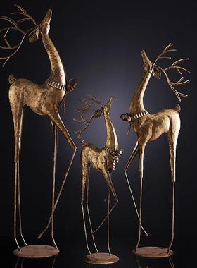 美复轻鹿落地庭院店铺古橱窗式客厅电WXT视柜旁玄关装饰工奢艺大