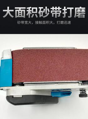 插电式砂带机圆砂机锂电抛光机砂纸机砂光机木工打磨机三挡调速