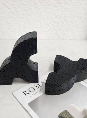 奢现代简桌约天然理石大酒店书档轻样板房间书房EEQ书柜面创意装