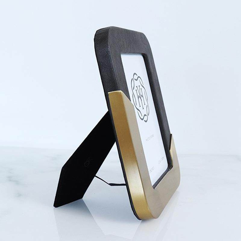 新款现代7轻奢HY皮革相框金相框横桌面摆台6竖//10寸相框摆属台,淘宝优惠券,粉丝福利购,淘宝优惠卷