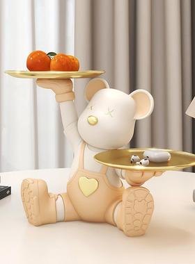 轻奢暴熊入SUF户玄关家钥匙收纳件客厅鞋柜居装饰品乔迁新力居礼