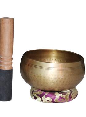 藏佛音钵赠送垫西圈桃木棍音碗钵响铜瑜伽冥想颂888钵佛音疗静心