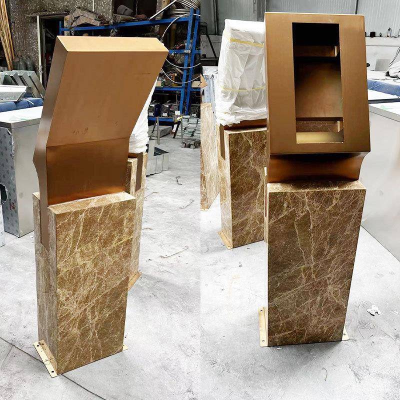 Community building intercom access control column fingerprint machine access control column vertical face attendance machine punch card machine bracket