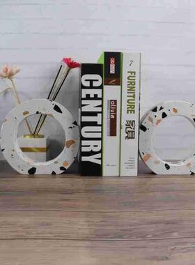 简约北欧礼20230916几何形水磨石件居家电视柜装饰拱摆门半圆装饰