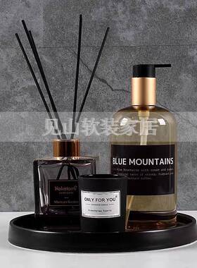 样房间摆墅卫生间别洗手台件卫浴套装托盘香P-52013-薰装板饰沐浴