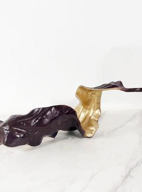 铝制枯叶树件样2387铝制树叶摆件客厅摆卧室板间居家摆件装饰