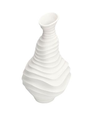 代简约黑白细现口螺纹花器客样板0021间店部书房茶几厅软装饰品酒