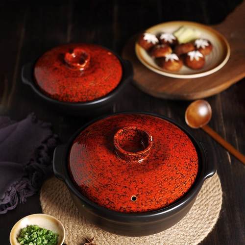 中高式温颜值新款砂锅炖TG-001-1锅家用锅明火石耐高煲汤陶瓷沙锅 - 图2