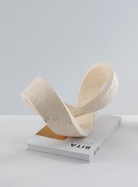 简象约现代仿洞石几何艺环形摆件意创抽术样板间客厅GD-H182电视