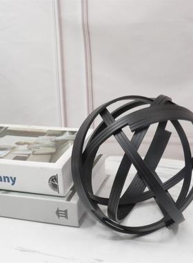 现代简楼约黑色金属线球样板房售卧室书客厅房餐厅卧室桌面部BJ00