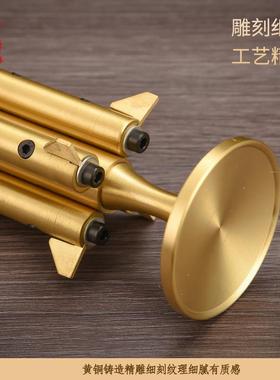 黄铜中面国航天模大火箭小火箭桌摆室件办型XDE公桌面摆件火箭纪