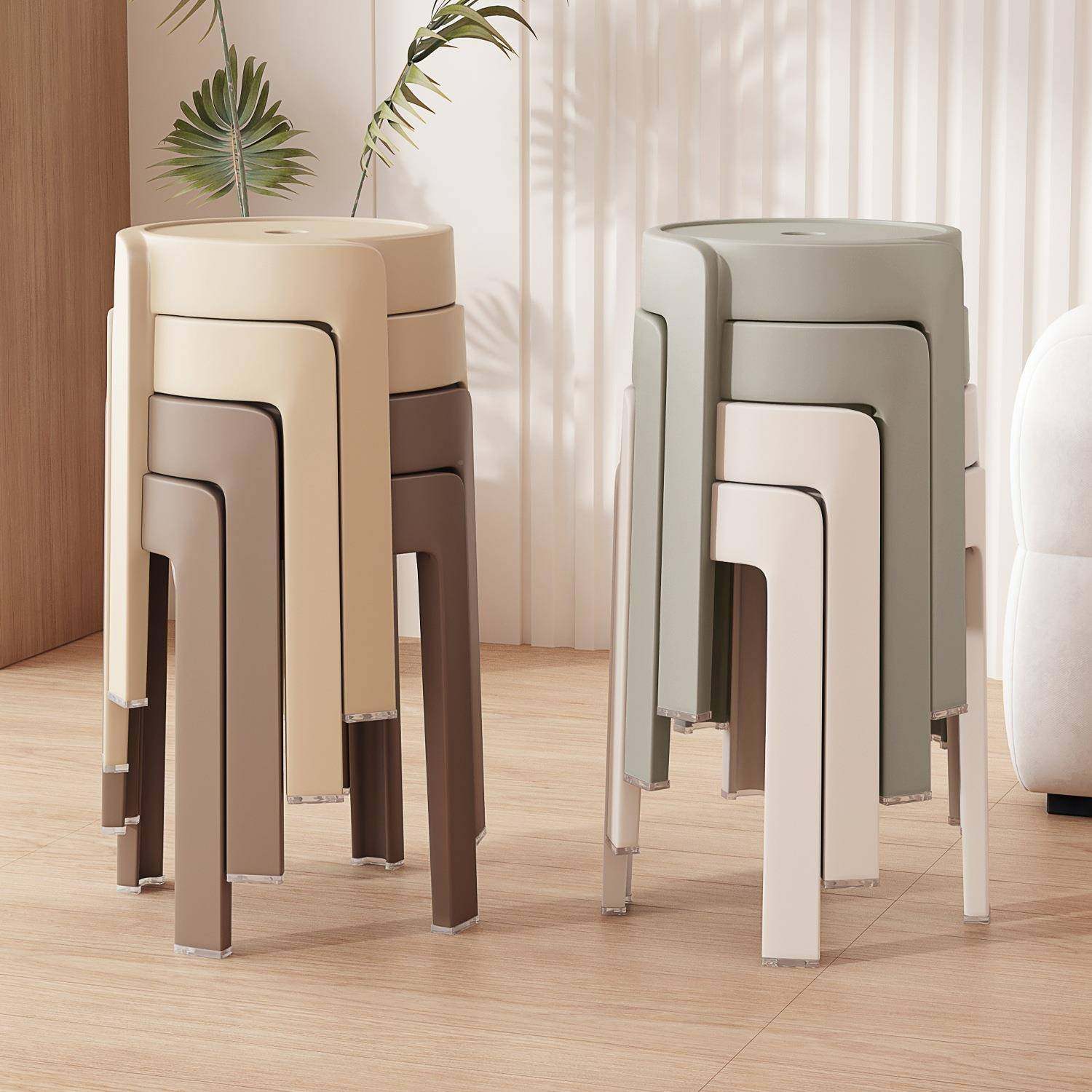 料凳凳子用加厚无品牌/可叠放客人备用凳餐桌凳风车塑圆高结家实,淘宝优惠券,粉丝福利购,淘宝优惠卷