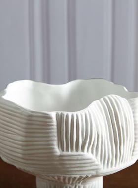 现代简约脚大口花瓶花高器家居客厅玄关软装样品景装饰JR202091盆