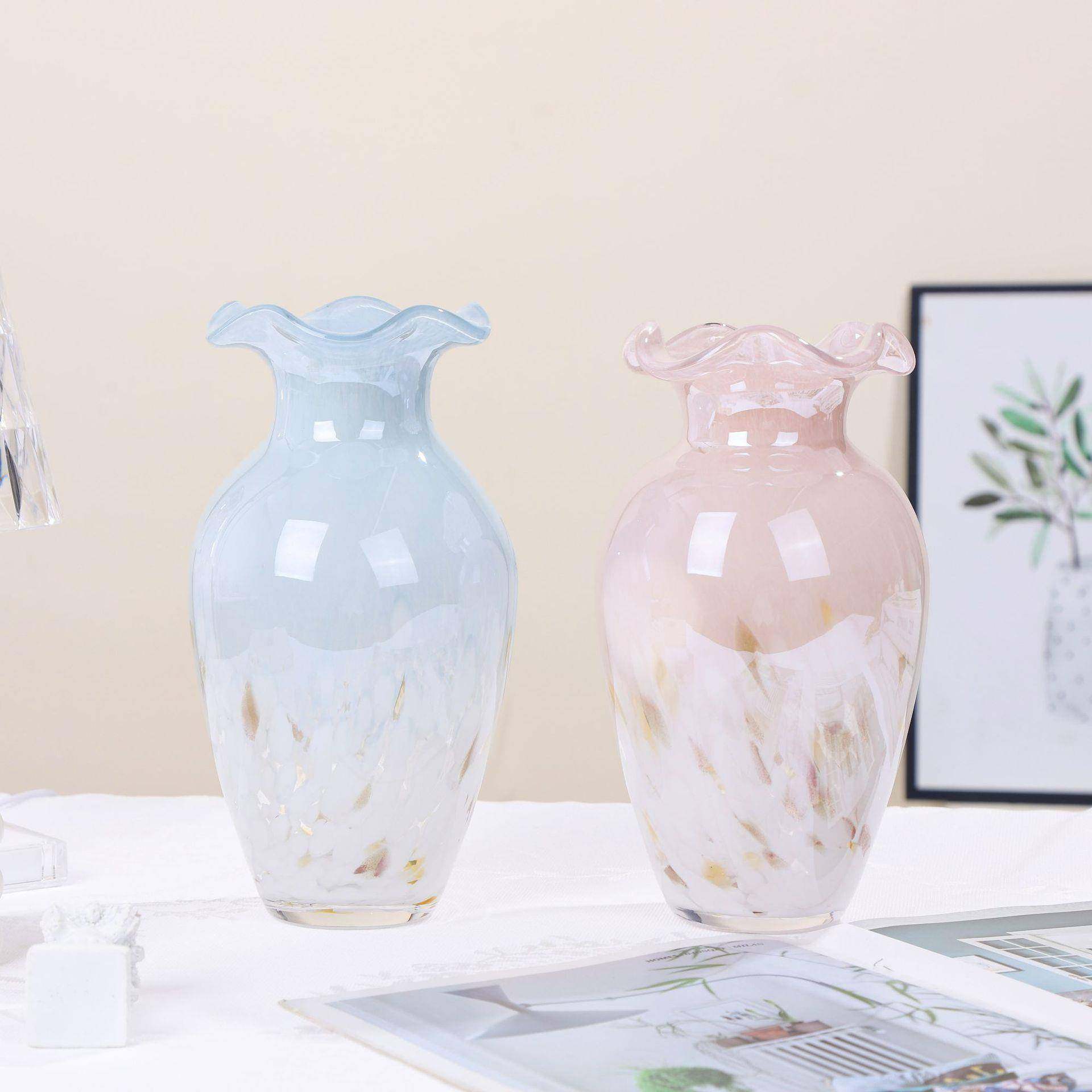 墨雨云烟欧式芬顿花瓶高档实用玻璃花瓶小众复古琉璃花器插花装饰,淘宝优惠券,粉丝福利购,淘宝优惠卷