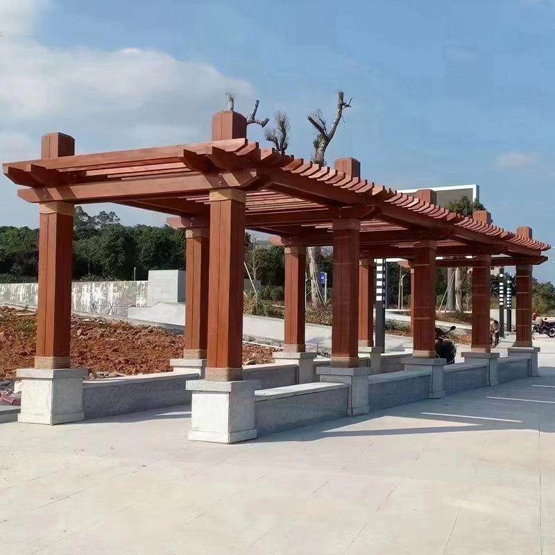 凉亭葡萄架休闲仿古制定防腐木廊架公园庭院亭子户外花架实木木质,淘宝优惠券,粉丝福利购,淘宝优惠卷