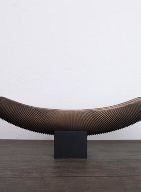 中视RPE式复古新禅船型雕塑摆意件客厅电柜售楼处玄关别墅家居装