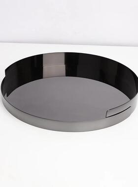 现代金属baochen-圆形几何托盘金属摆样间板件摆件家纳居售楼部茶