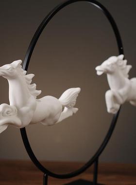 55563061装饰品件马柜玄客厅创关酒意招财摆办公室中式博物架家居