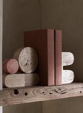 家居网饰红民宿装配饰书档MJG摆件房间布置软装搭柜设计侘寂风书