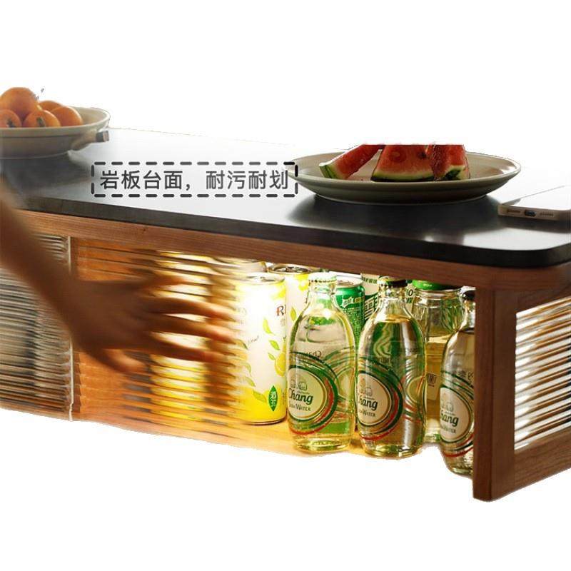 北欧实木玄关吧台柜家用小户型岩板隔断岛台餐厅简约收纳餐边柜,淘宝优惠券,粉丝福利购,淘宝优惠卷