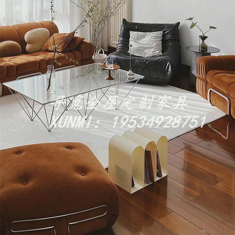 中古风vintage焦糖色钢牙沙发客厅设计师民宿经典复古布艺三人位,淘宝优惠券,粉丝福利购,淘宝优惠卷