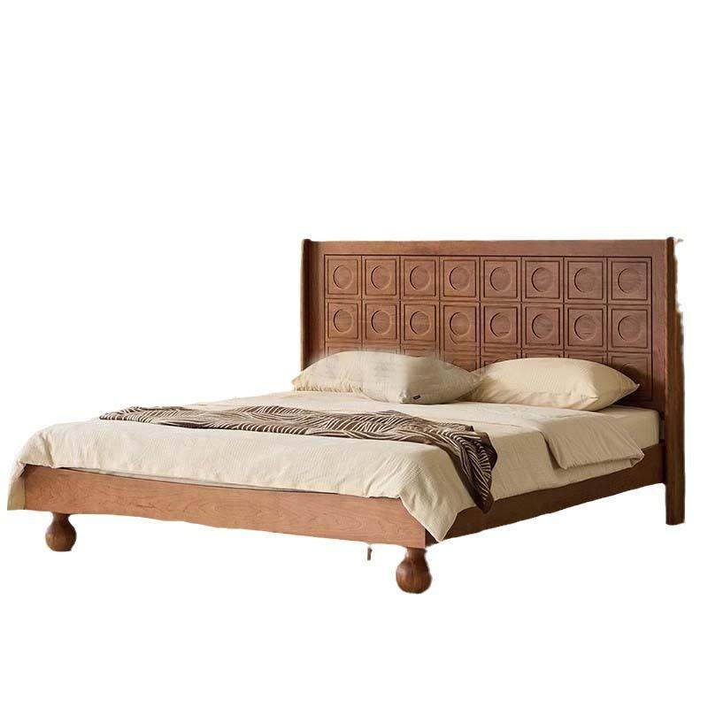 北美樱桃木全实木床新款法式复古床黑胡桃木卧室婚床主卧双人大床,淘宝优惠券,粉丝福利购,淘宝优惠卷