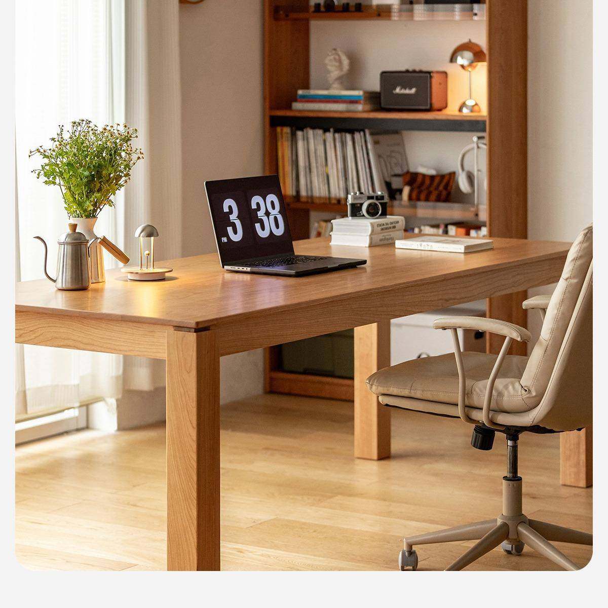 现代家具实木餐桌家用全实木大板长桌北欧樱桃木书桌小户型工作台,淘宝优惠券,粉丝福利购,淘宝优惠卷