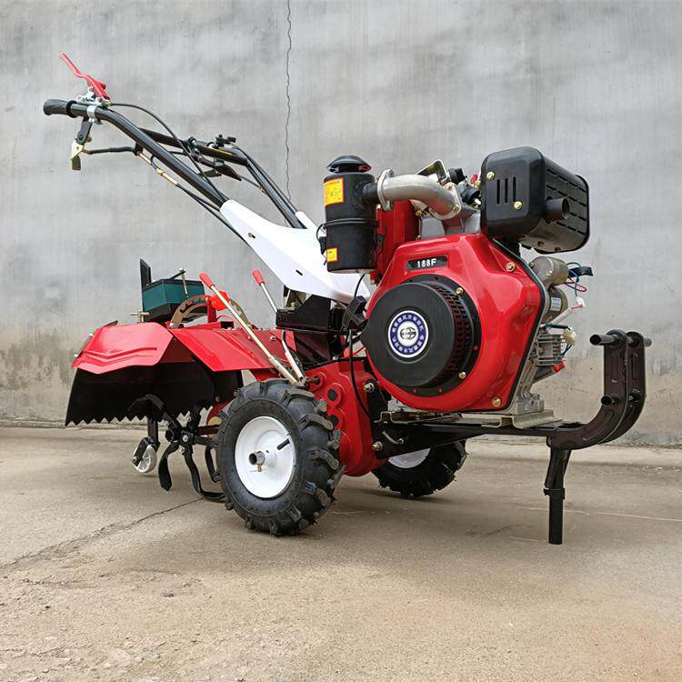 Diesel-driven micro-tillage hard land reclamation orchard greenhouse four-till COE machine microcomputer self-propelled rotary small soil loosening machine