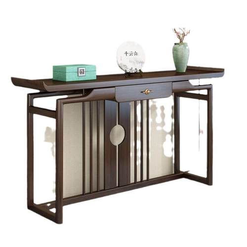 中式实玄关柜玄关720台长条桌入户桌案台玄关桌条贡桌条几木案靠 - 图3