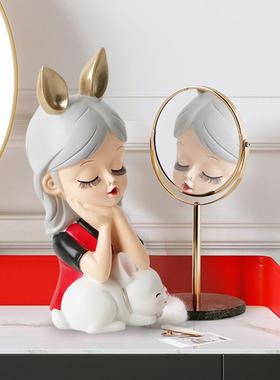 饰可爱女孩摆件创意YA648517家居客厅玄红酒酒柜电架视柜高档关小