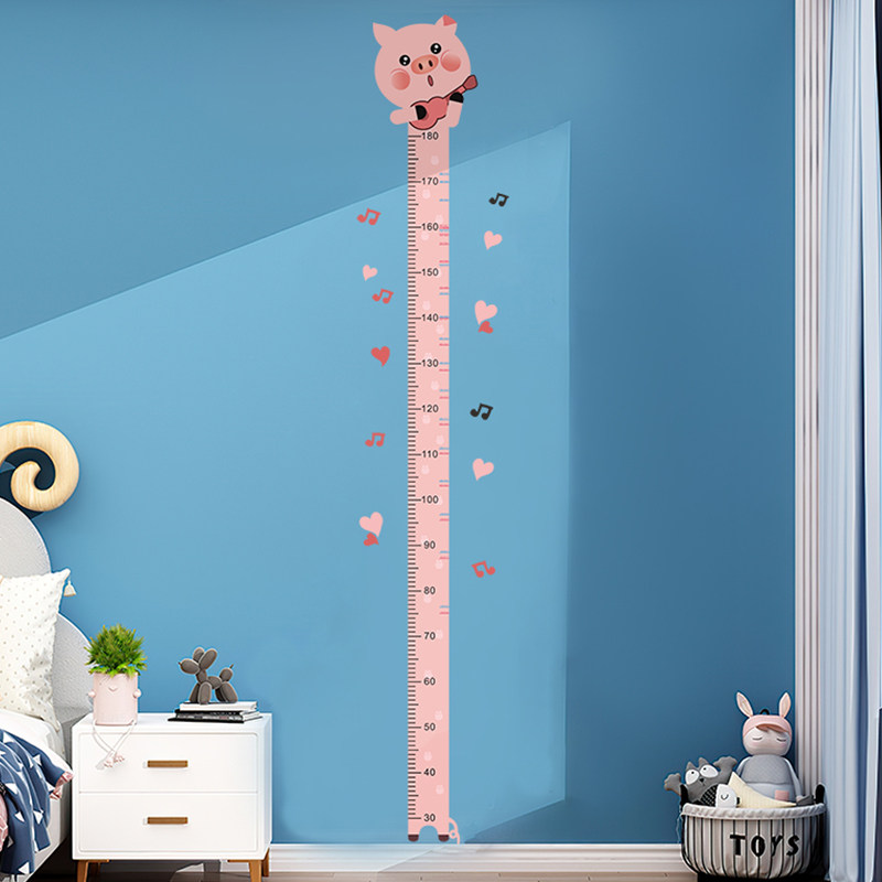 儿童身高墙贴宝宝量身高贴纸卡通墙贴可移除不伤墙婴儿身高测量仪,淘宝优惠券,粉丝福利购,淘宝优惠卷