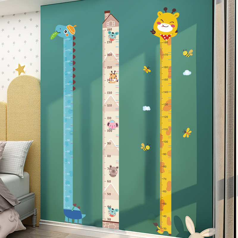 儿童身高墙贴宝宝量身高贴纸卡通墙贴可移除不伤墙婴儿身高测量仪,淘宝优惠券,粉丝福利购,淘宝优惠卷