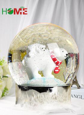 系树脂圣诞人列雪水晶球BC025876摆件