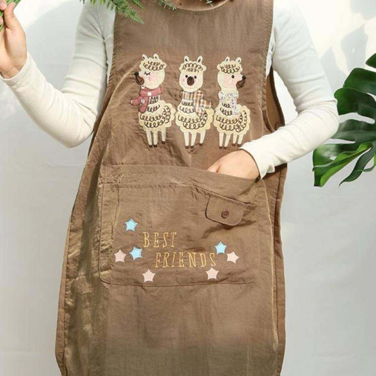 园艺公主防画油污卡通厨房反罩穿衣烘焙花风艺画工10012139作服无,淘宝优惠券,粉丝福利购,淘宝优惠卷