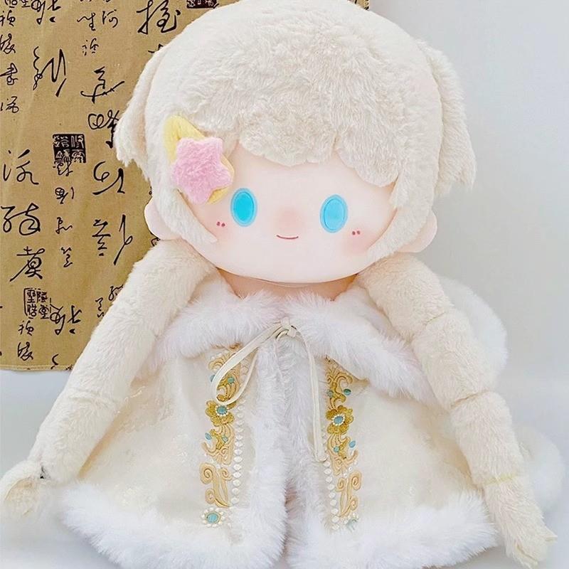 现货40cm娃衣古风斗篷坐姿棉花娃娃一番赏拜年衣服无属性日常玩偶 - 图2