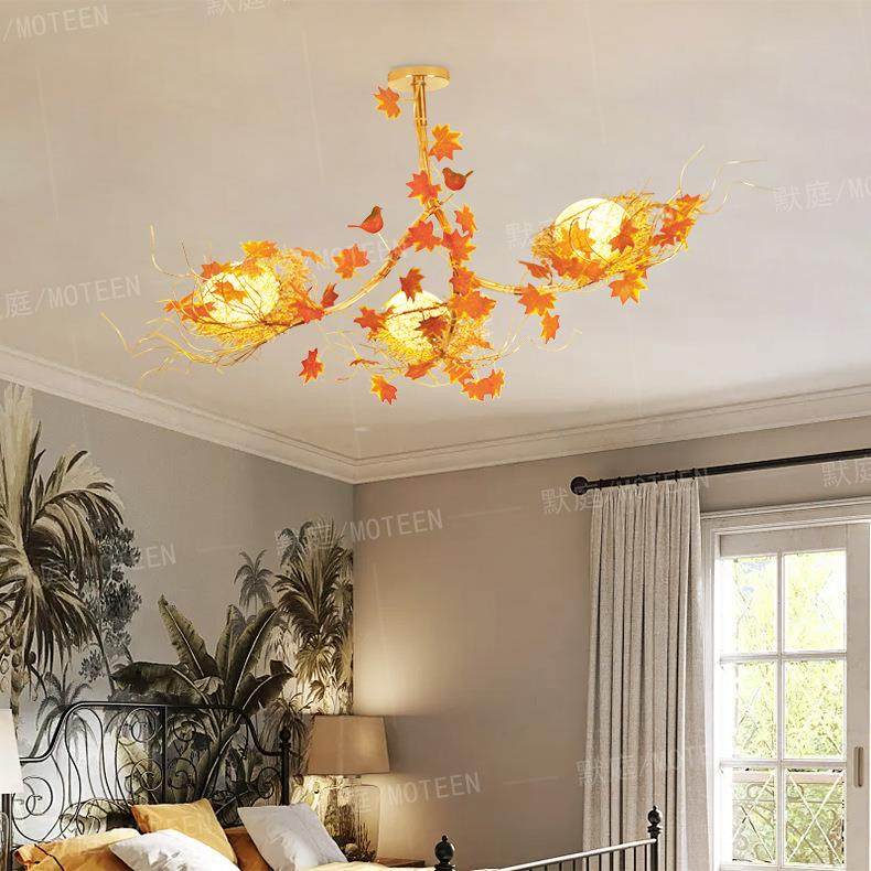 温馨LED室吸饰顶灯个性卧鸟道巢餐厅灯阳台灯创192意鸟窝玄关过灯,淘宝优惠券,粉丝福利购,淘宝优惠卷