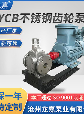 YCB不锈钢齿轮泵耐高温抽油输油泵抽油泵耐腐蚀泵液压油泵