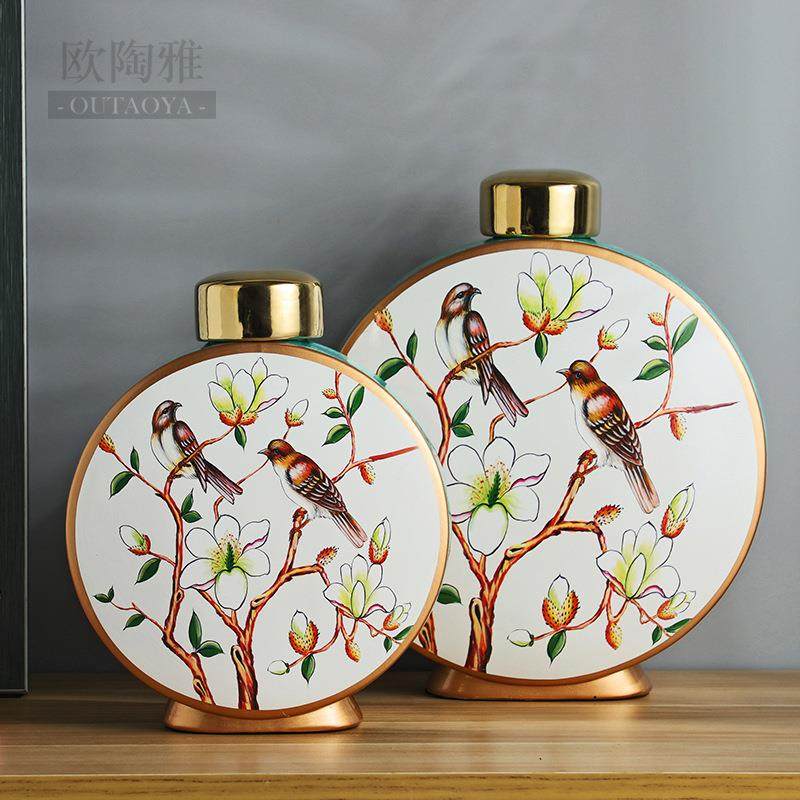 家居饰品插花陶瓷花瓶摆件简约美式轻奢现代客厅台面装饰品摆设,淘宝优惠券,粉丝福利购,淘宝优惠卷