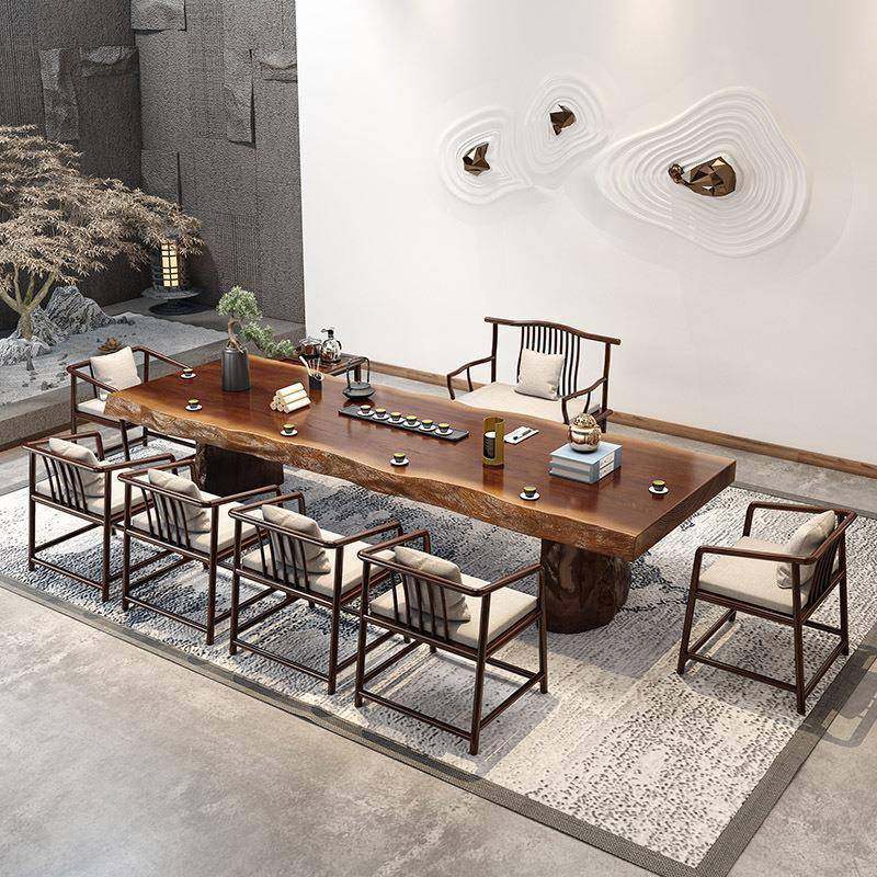 新中式实木茶桌全套客厅办公茶几家用一体泡茶桌子茶台桌椅组合,淘宝优惠券,粉丝福利购,淘宝优惠卷